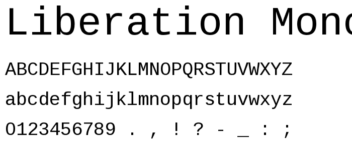 Liberation Mono font